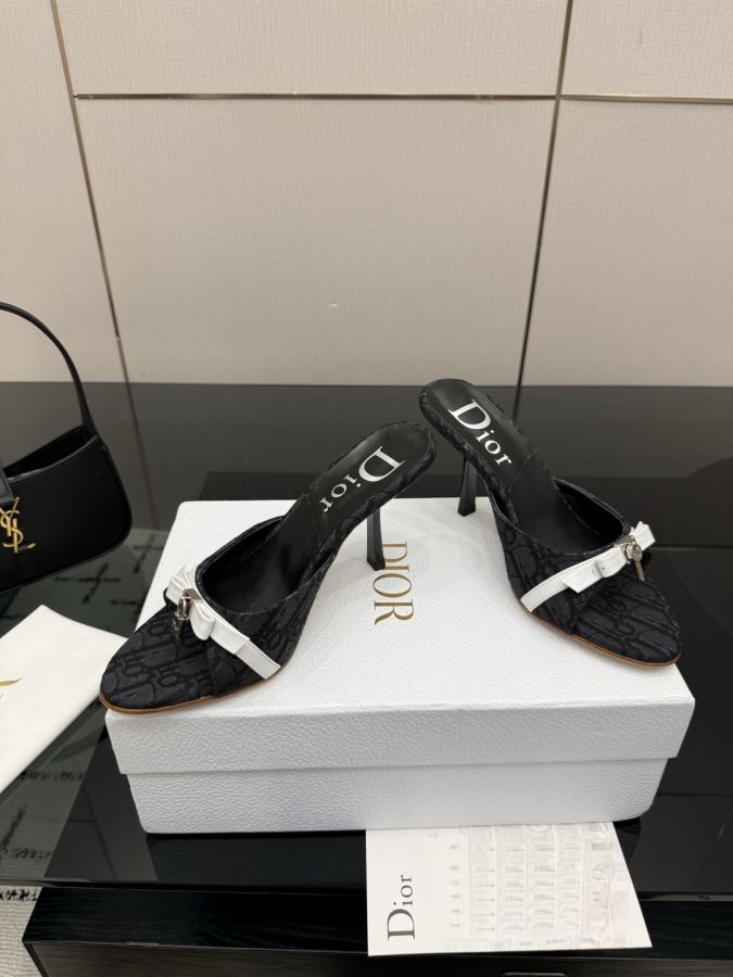 Dior women's shoes 2026/SS new Spring and summer new products in mid-century style. Half drag high — AAA Quality Replica — photo 4