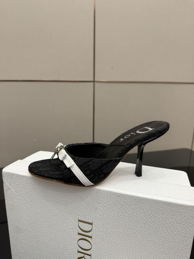 Dior women's shoes 2026/SS new Spring and summer new products in mid-century style. Half drag high — AAA Quality Replica — photo 7