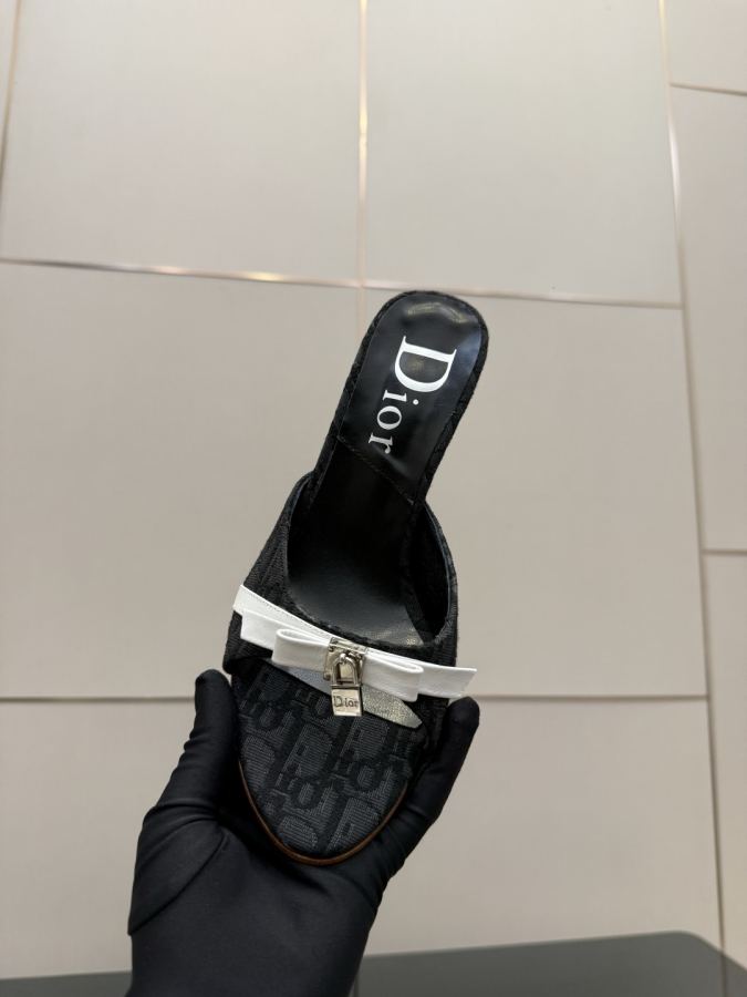 Dior women's shoes 2026/SS new Spring and summer new products in mid-century style. Half drag high — AAA Quality Replica — photo 9