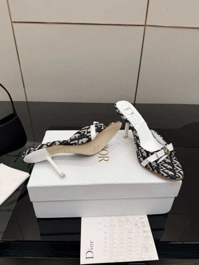 Dior women's shoes 2026/SS new Spring and summer new products in mid-century style. Half drag high — 1:1 Replica For Sale — photo 6