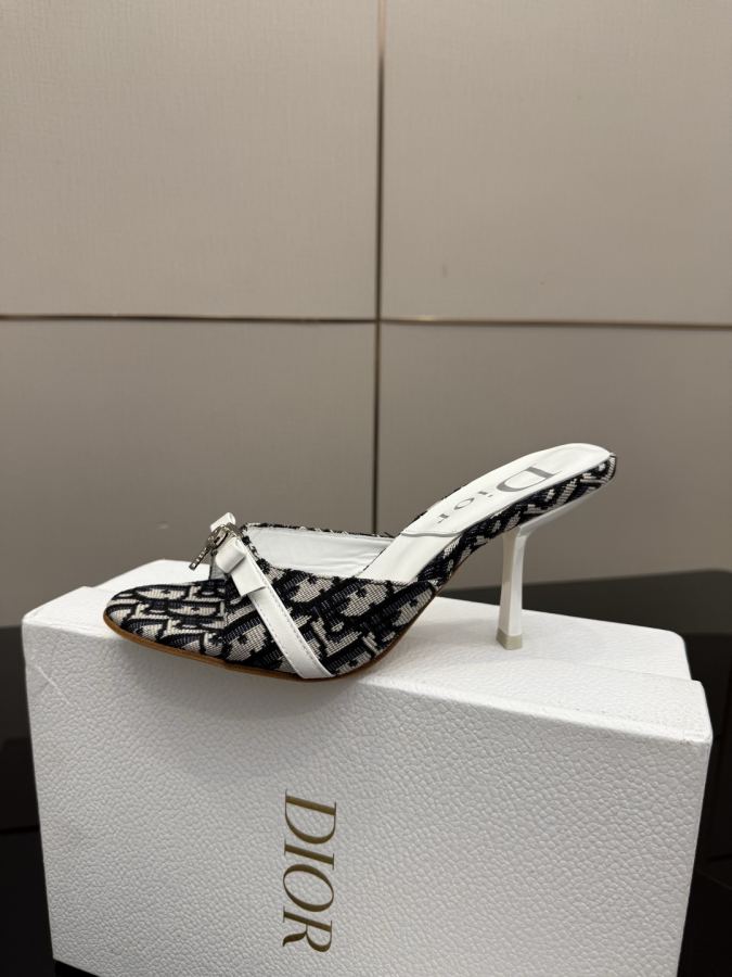 Dior women's shoes 2026/SS new Spring and summer new products in mid-century style. Half drag high — 1:1 Replica For Sale — photo 7