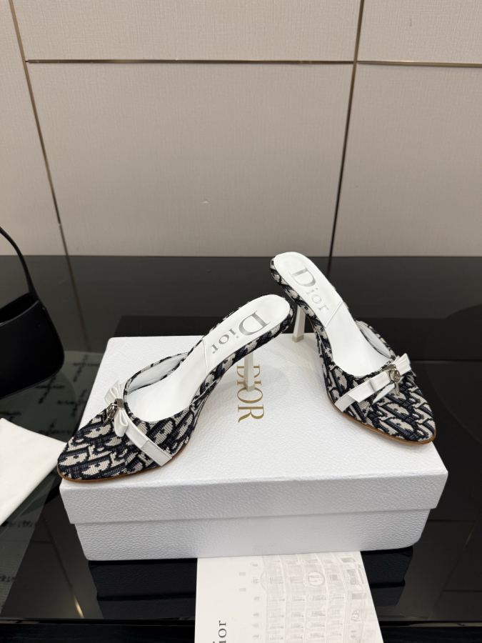 Dior women's shoes 2026/SS new Spring and summer new products in mid-century style. Half drag high — 1:1 Replica For Sale — photo 4