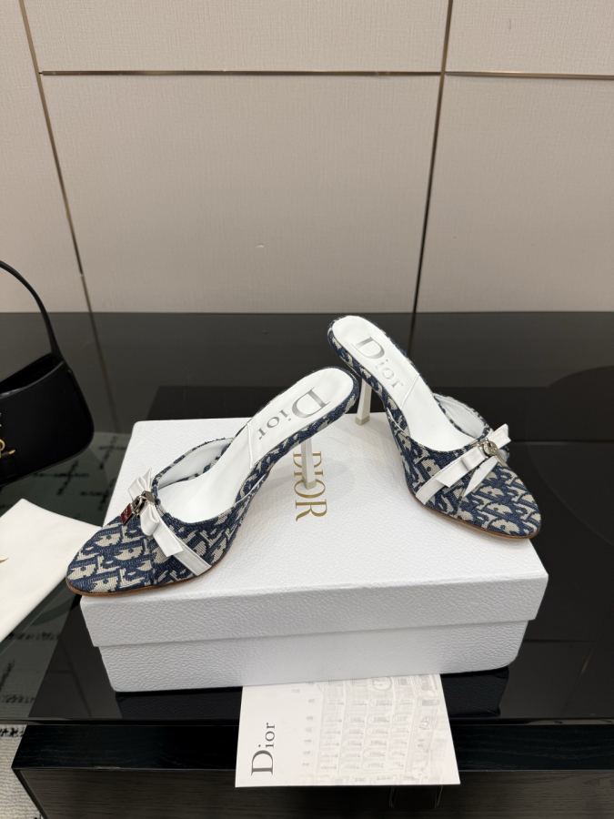 Dior women's shoes 2026/SS new Spring and summer new products in mid-century style. Half drag high — AAA Quality Replica — photo 4