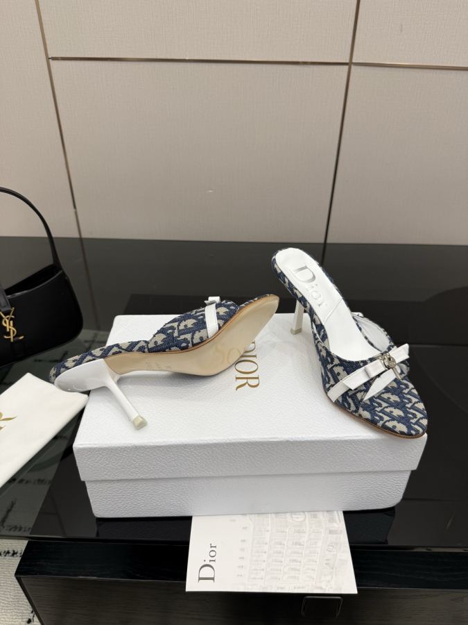 Dior women's shoes 2026/SS new Spring and summer new products in mid-century style. Half drag high — AAA Quality Replica — photo 6