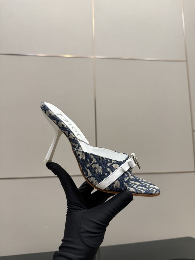 Dior women's shoes 2026/SS new Spring and summer new products in mid-century style. Half drag high — AAA Quality Replica — photo 8