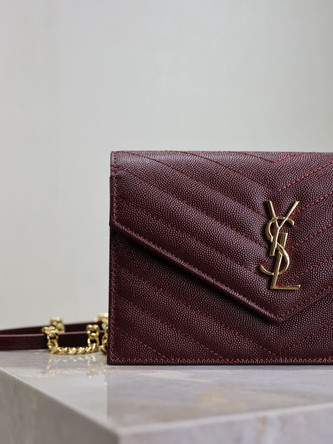 YSL taske Dato rød kaviar gyldent spænde — photo 3