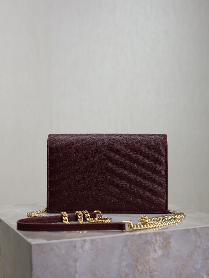 YSL taske Dato rød kaviar gyldent spænde — photo 6