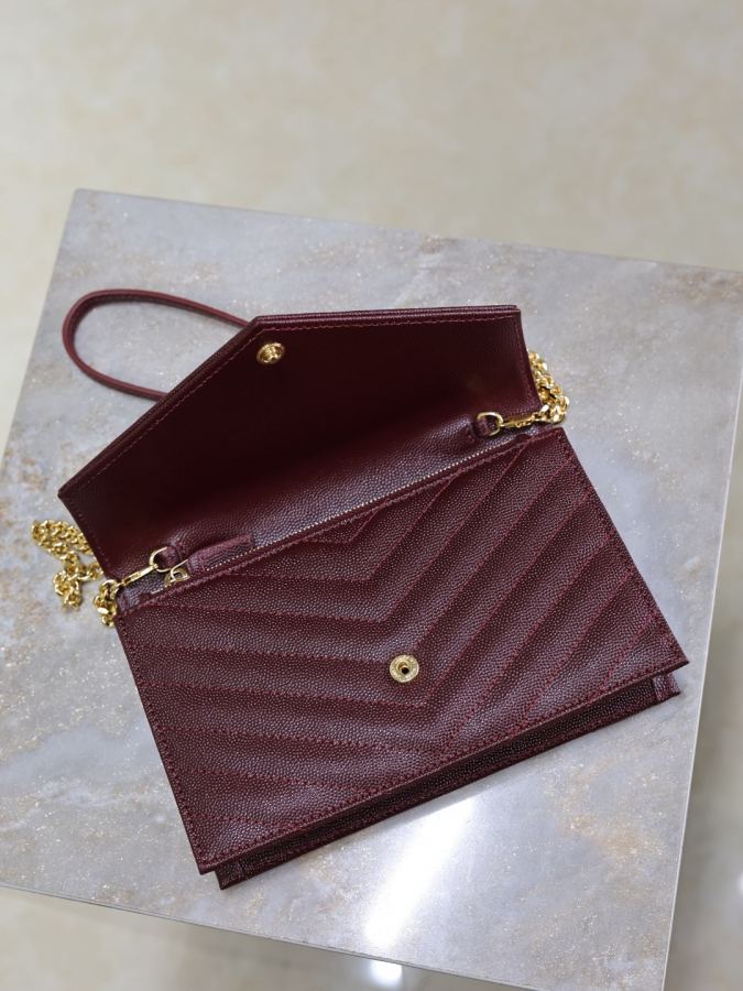 YSL taske Dato rød kaviar gyldent spænde — photo 8