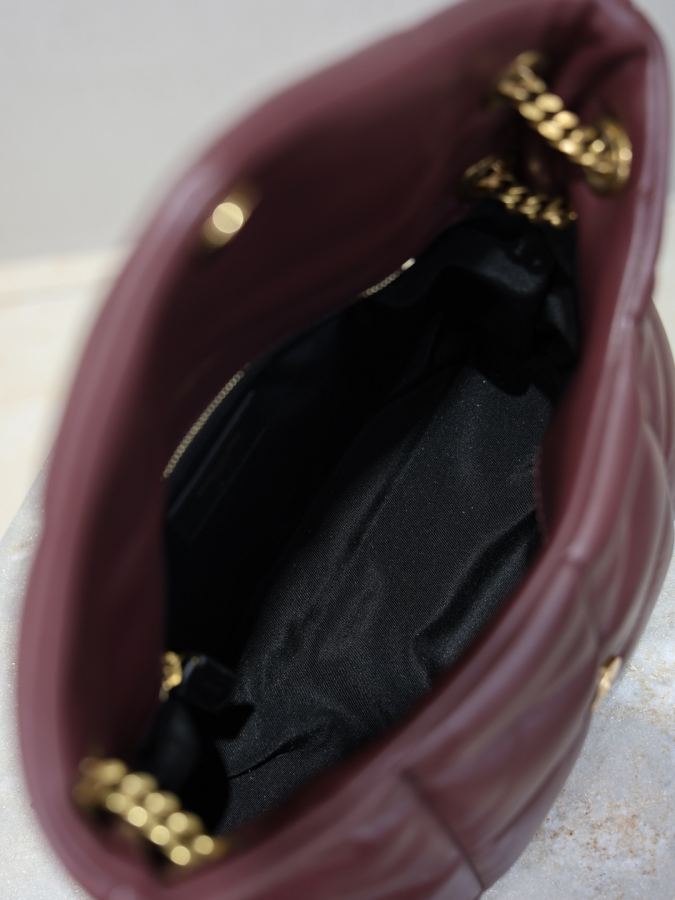YSL bag Date red sheepskin with gold buckle 29cm — 1:1 Replica For Sale — photo 8