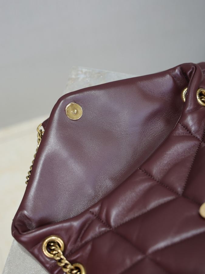 YSL bag Date red sheepskin with gold buckle 29cm — 1:1 Replica For Sale — photo 7