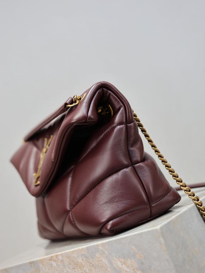 YSL bag Date red sheepskin with gold buckle 29cm — 1:1 Replica For Sale — photo 4