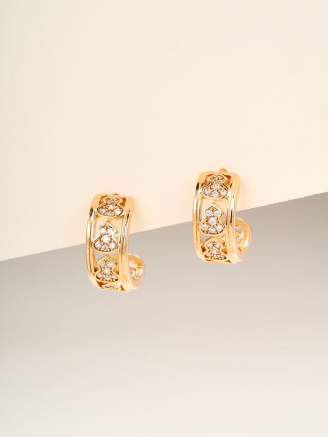 Qeelin Jewelry "Good luck brings good fortune and good fortune" Kilin Chinese element gourd earrings — 1:1 Replica