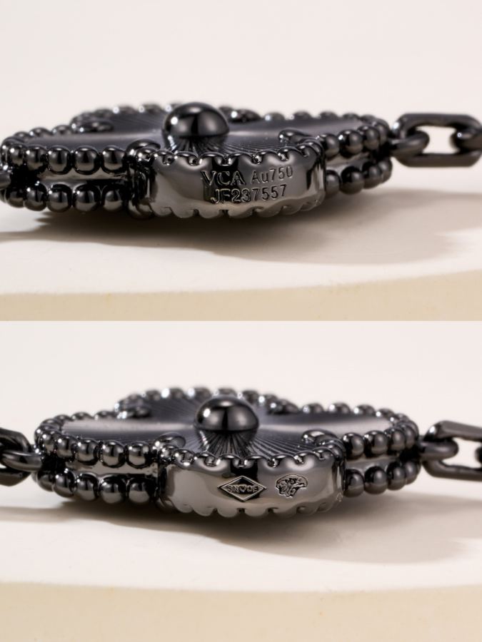 Van Cleef & Arpels Jewelry Black Gold Laser Five-Flower Bracelet — AAA Quality Replica — photo 8