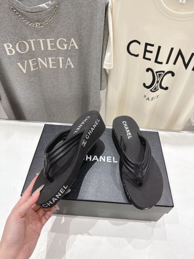 CHANEL women's shoes High version factory leather cover — Premium Replica — photo 3