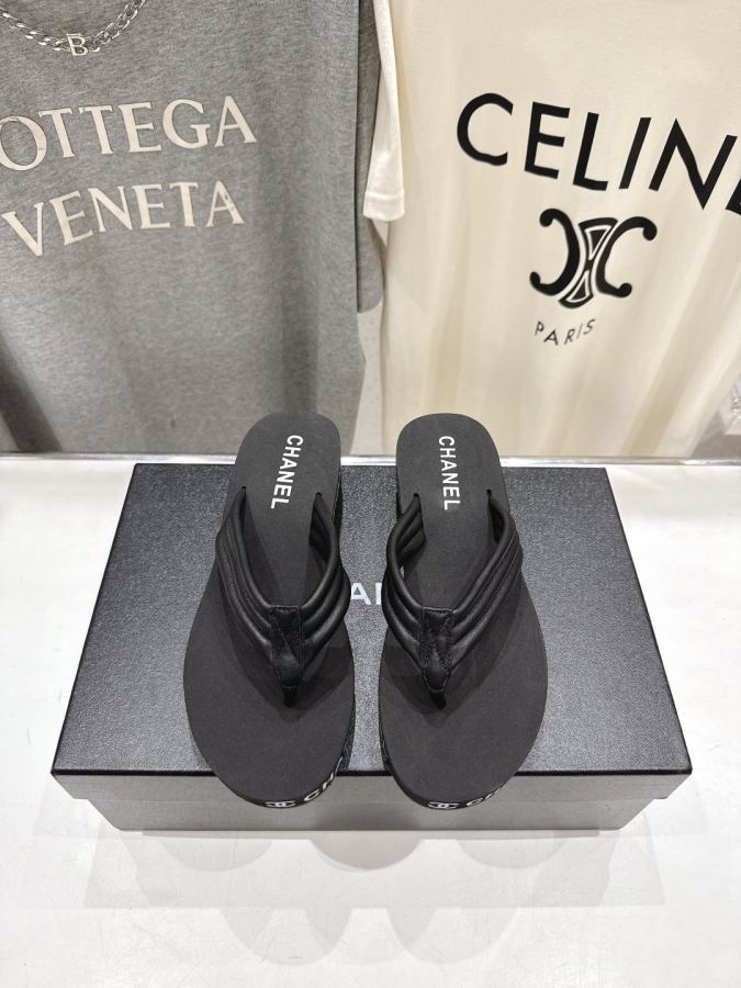 CHANEL women's shoes High version factory leather cover — Premium Replica