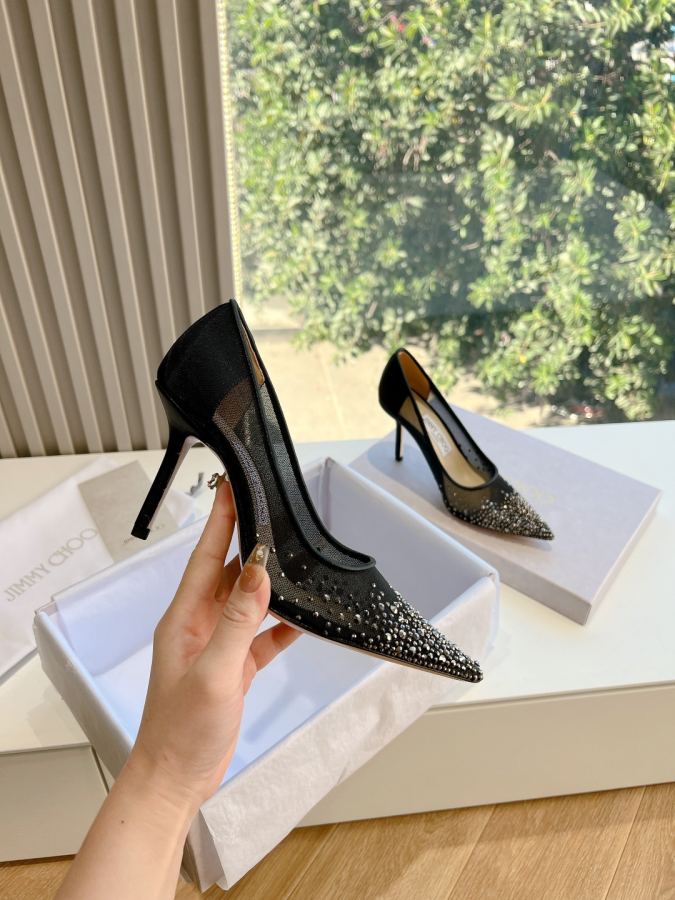 JIMMY women's shoes Jimmy Choo bluingbluing 6 5cm 8 5cm — AAA Quality Replica — photo 4