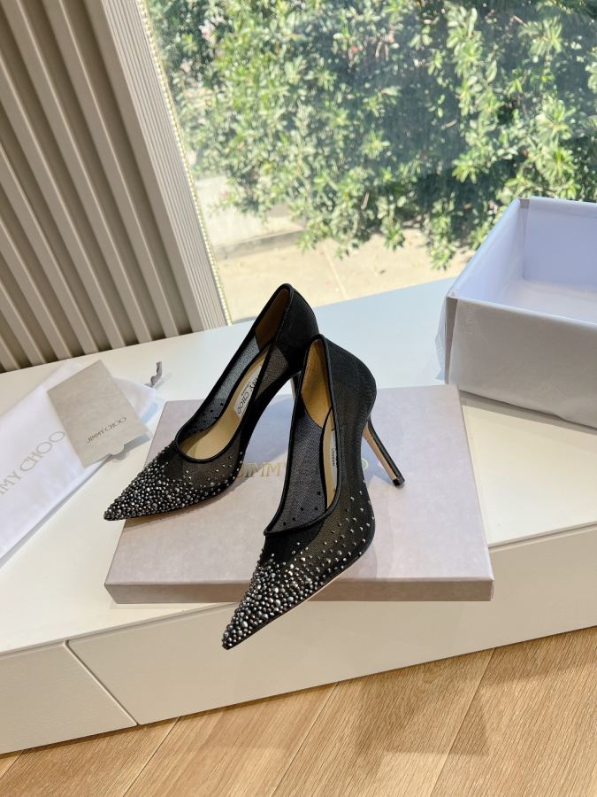 JIMMY women's shoes Jimmy Choo bluingbluing 6 5cm 8 5cm — AAA Quality Replica