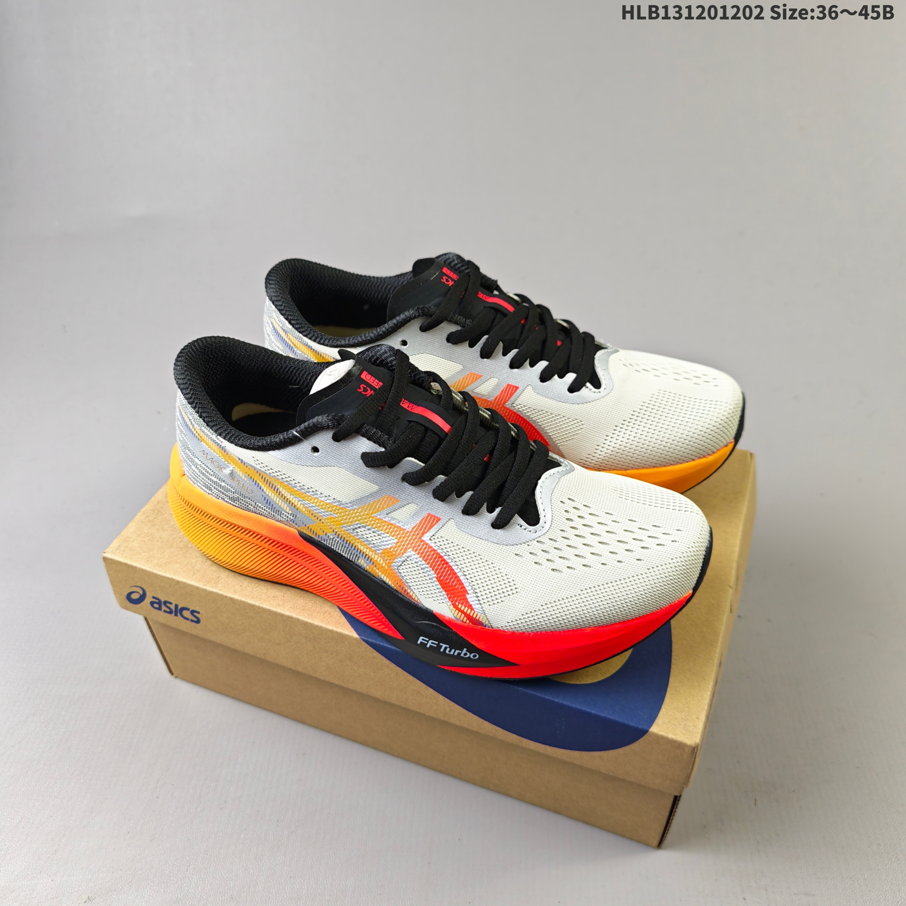 ASICS MAGIC SPEED 4 T-GEL White Black Red Orange EU 36-45 Running Shoe Running Sneakers - Unisex BS-69195