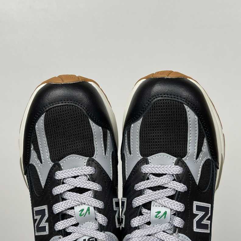 New Balance 991 V2 U991UT2 Black Silver Cream White Brown Sneaker BS-87084
