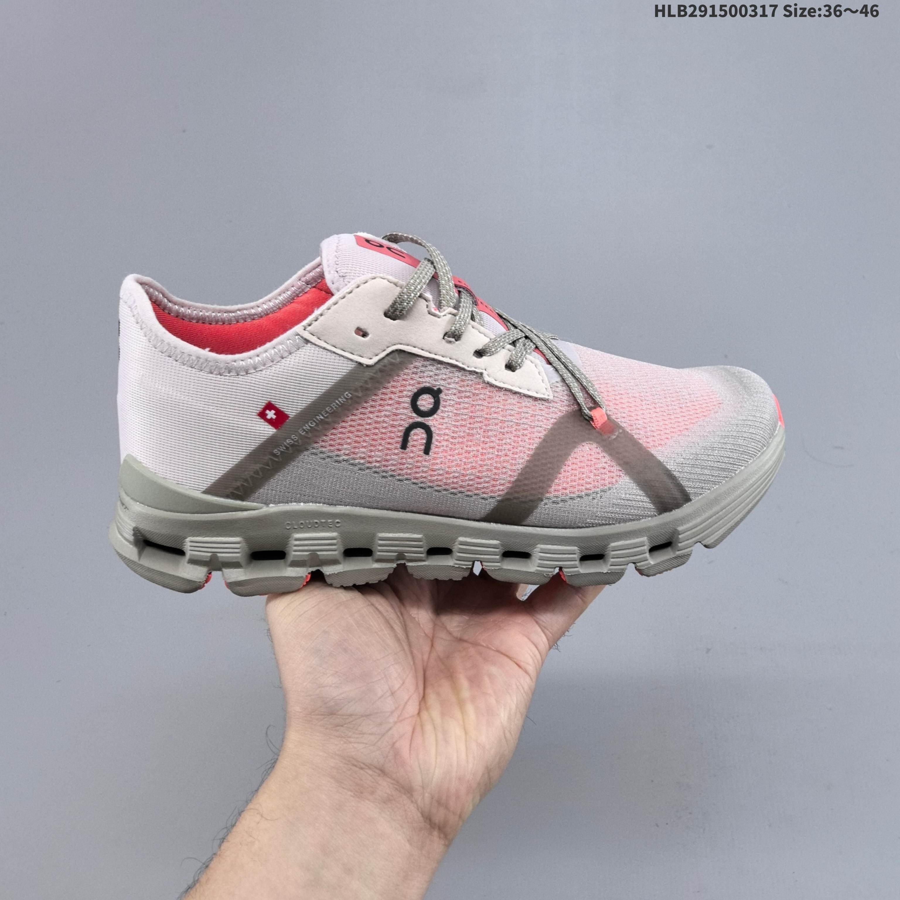 On Cloud X4 Light Pink Coral Gray EU 36-46 Running Shoe Running Sneakers - Unisex BS-69672