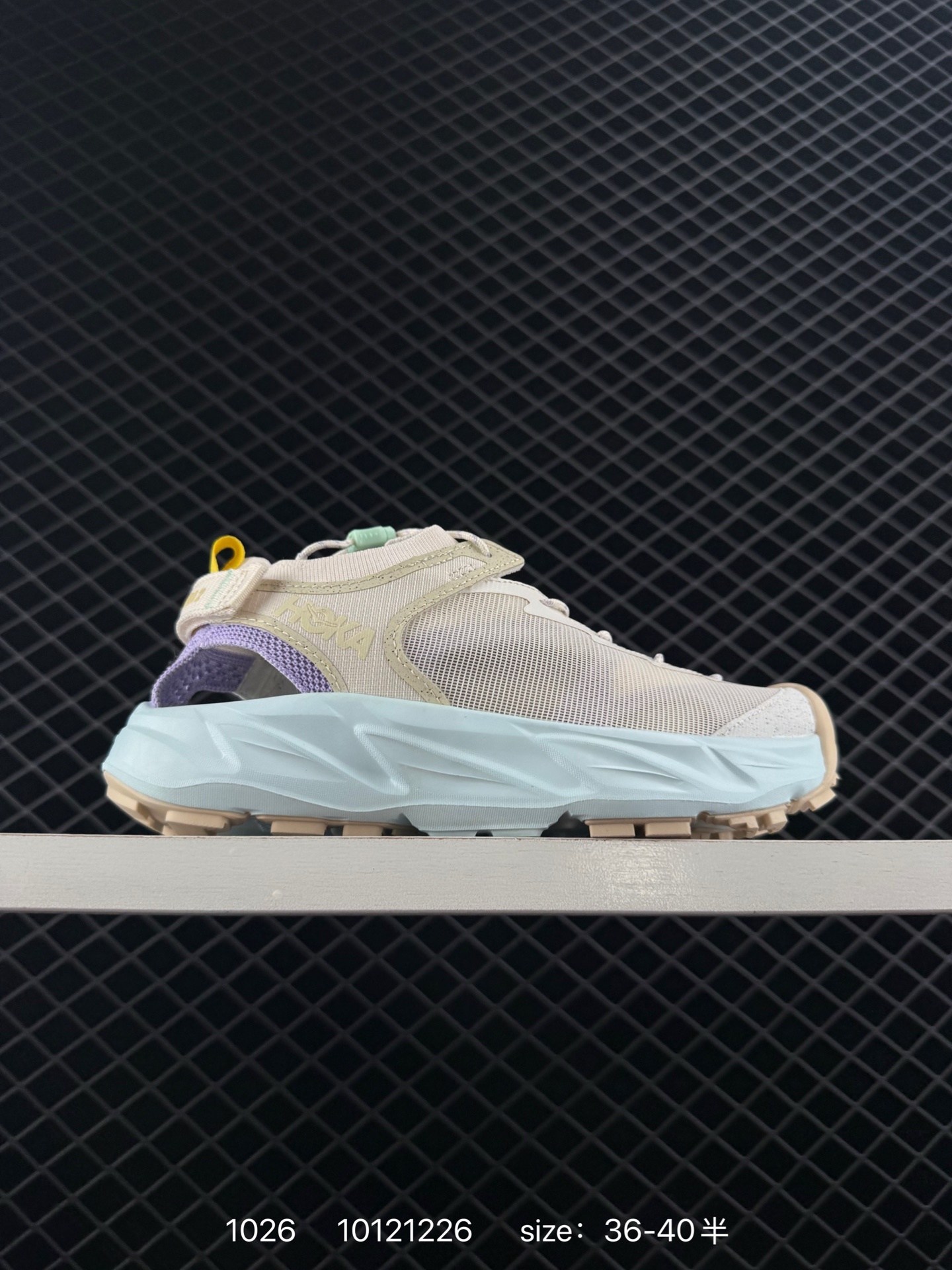 HOKA ONE ONE Hopara 2 Beige Light Blue Purple Mint Yellow EU 36-40 Trail Shoe Trail Running Sneakers - Unisex BS-86407