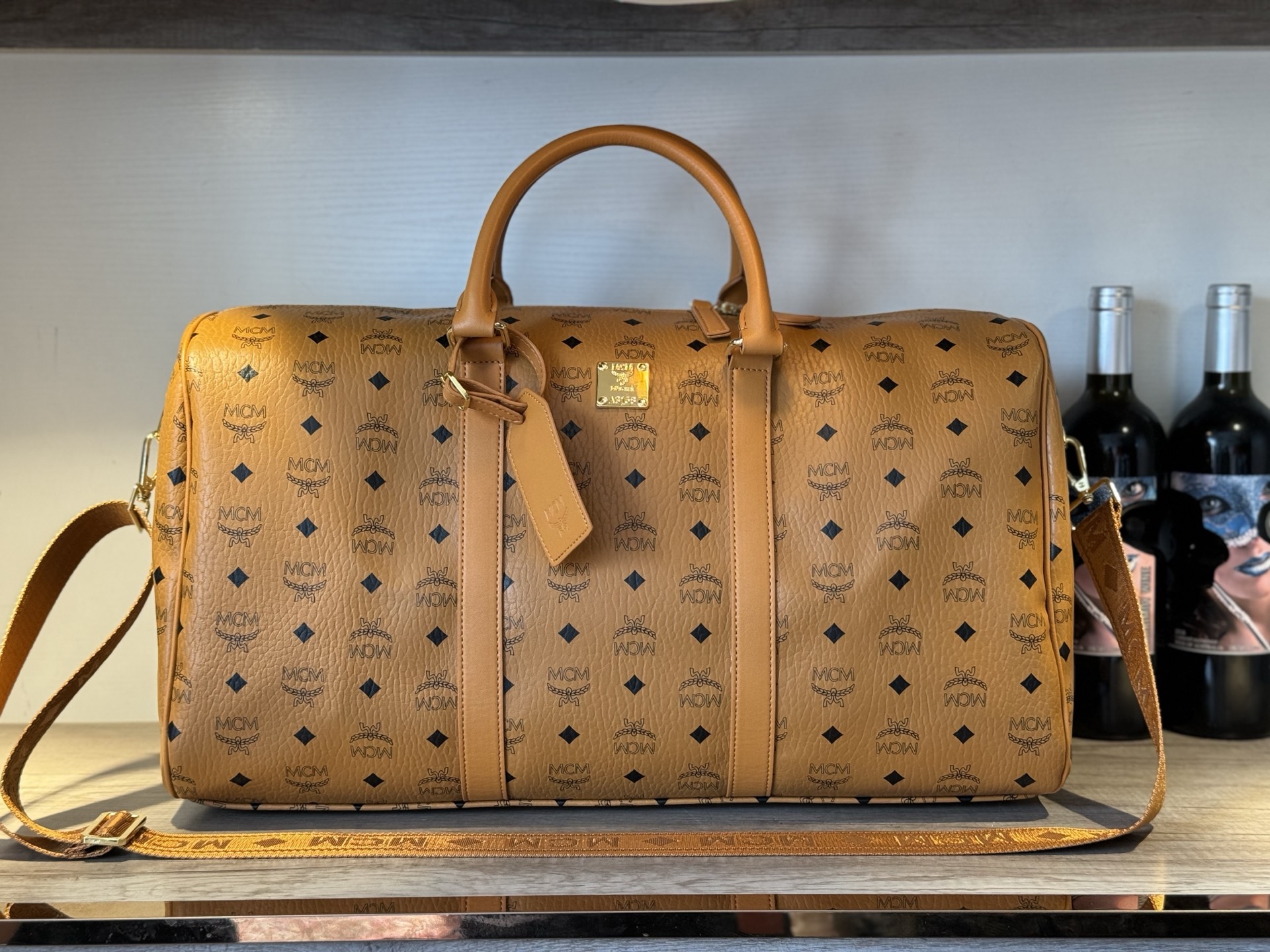 MCM bag mcm must-have travel items for trendy men, classic travel bag, original molded custom hardware, — AAA Quality Replica