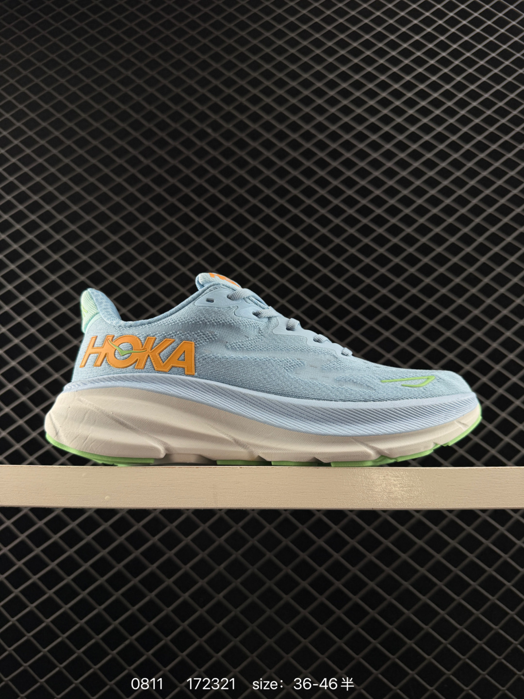 HOKA ONE ONE Clifton 9 Light Blue White Orange Green EU 36-46 Running Shoe Running Sneakers - Unisex BS-86497