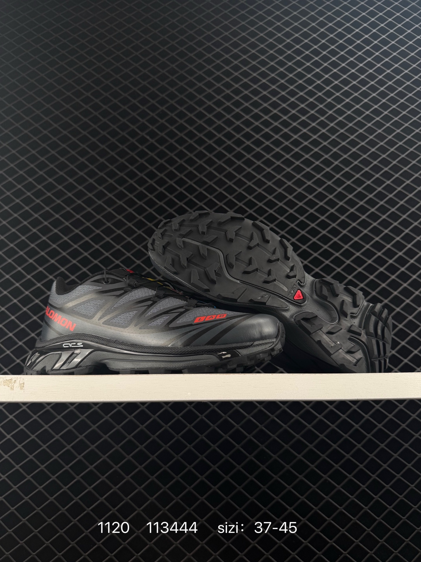 Salomon XT-6 Dark Grey Black Red EU 37-45 Trail Shoe Trail Running Sneakers - Unisex BS-85923