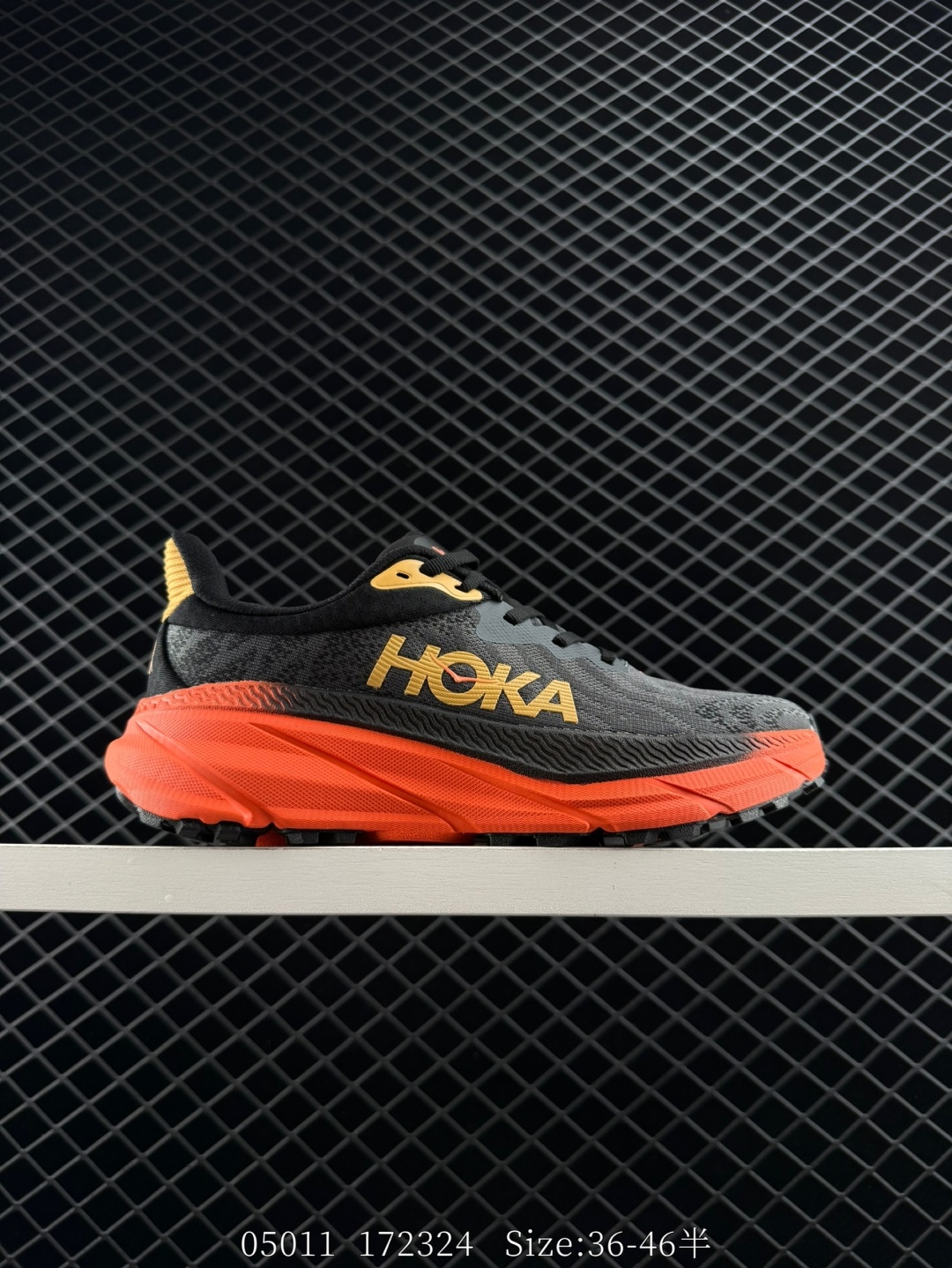 HOKA ONE ONE Challenger ATR 7 Dark Grey Black Orange Yellow EU 36-46 Trail Shoe Trail Running Sneakers - Unisex BS-86660
