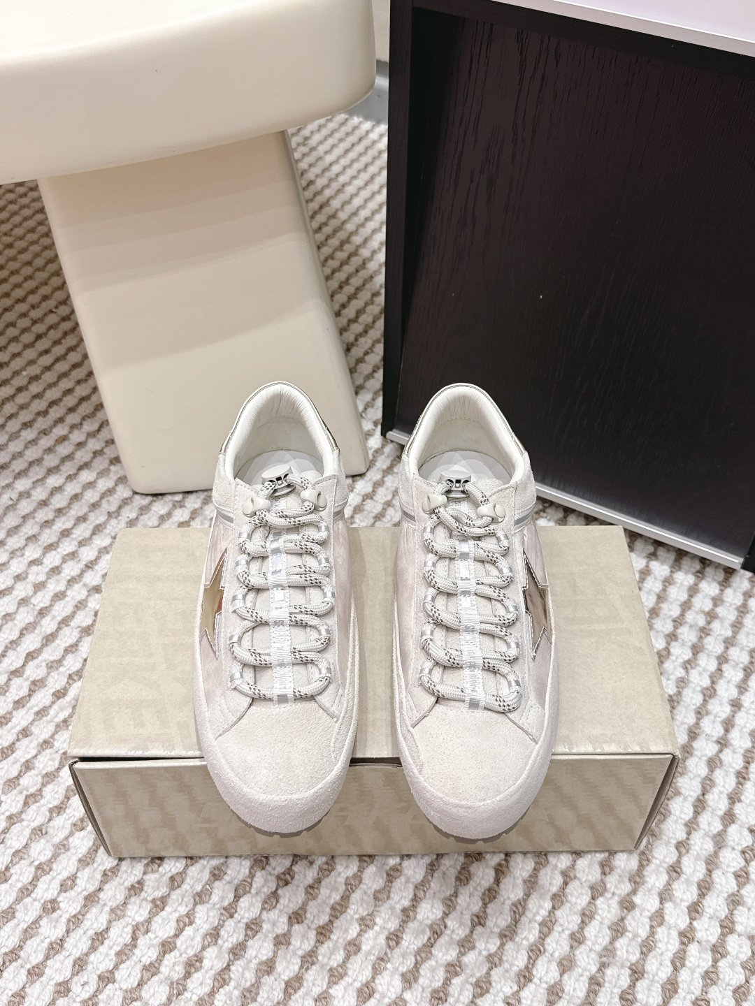 Golden Goose GGDB Golden Goose Off White Silver Beige Sneaker BS-87437