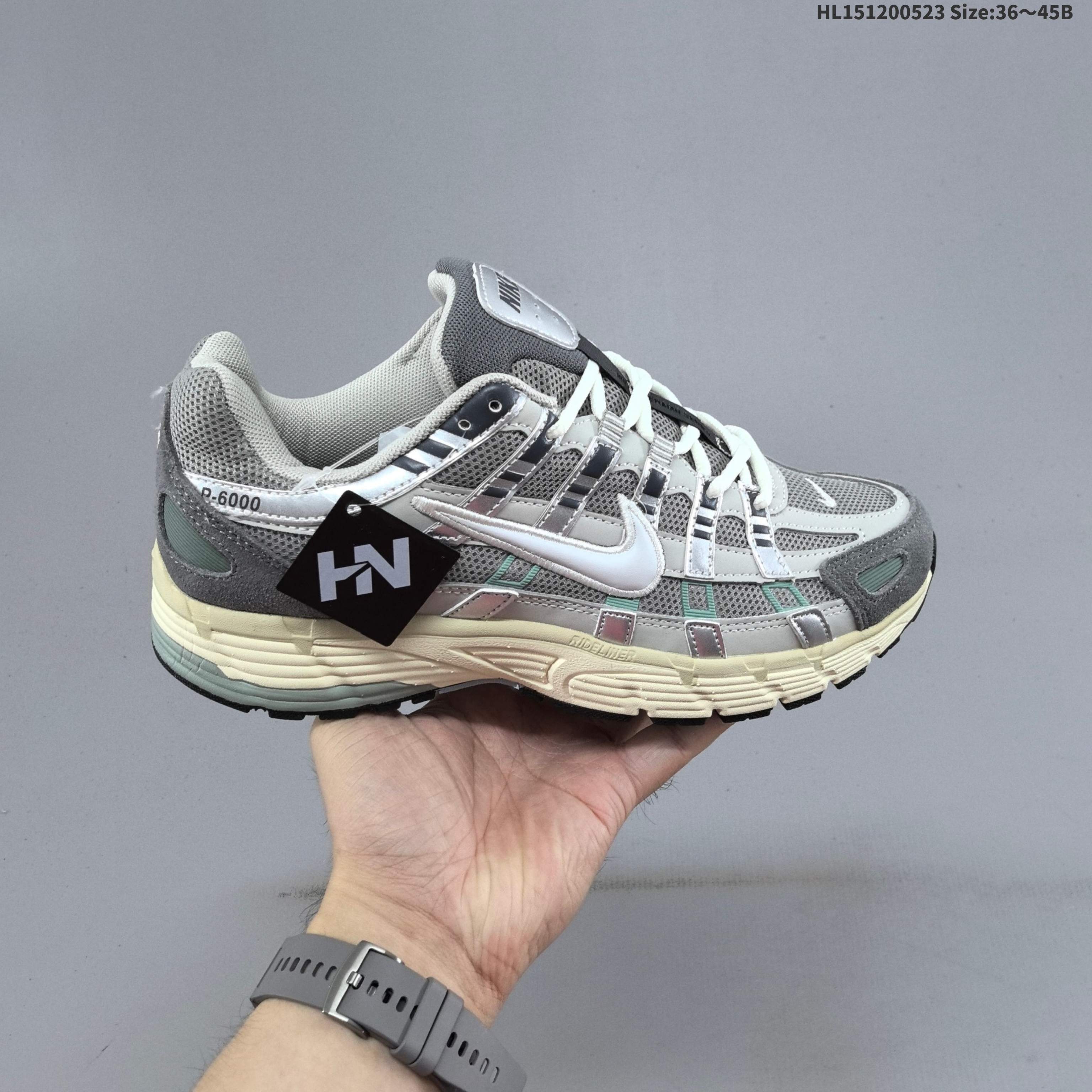 NIKE P-6000 Collection 120 retro casual low-top urban commuting running shoes breathable mesh leather — 1:1 Replica