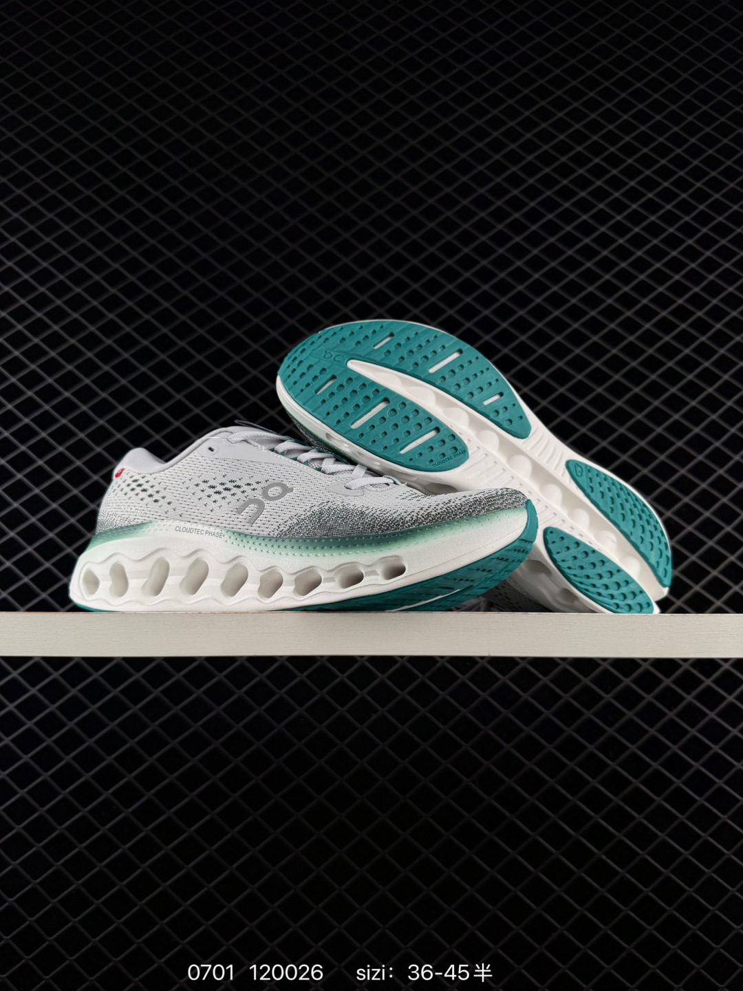 On Cloudtilt Light Grey Teal White EU 36-45 Running Shoe Running Sneakers - Unisex BS-85094