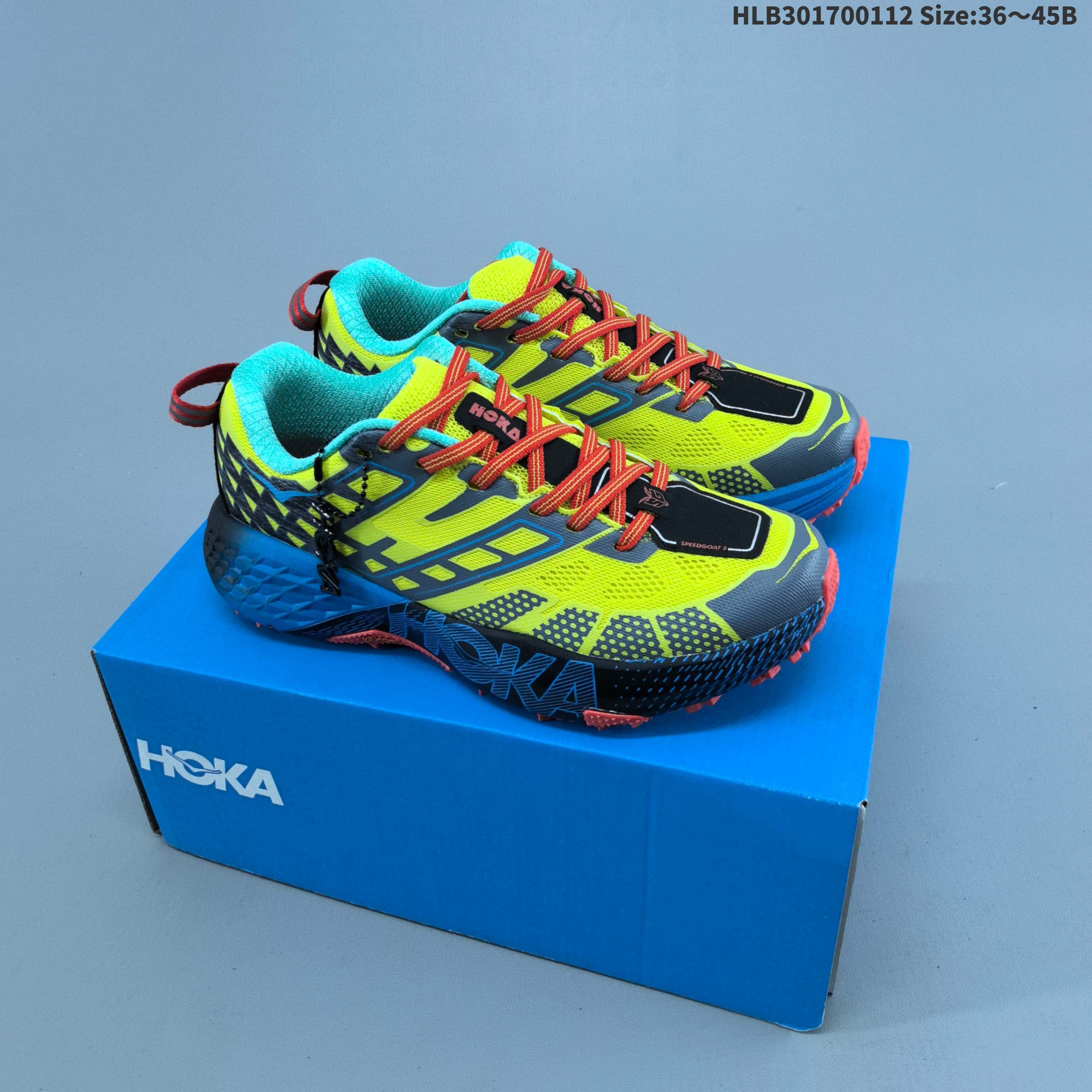 HOKA ONE ONE Speedgoat 2 Neon Yellow Grey Blue Red Turquoise EU 36-45 Trail Shoe Trail Running Sneakers - Unisex BS-69404