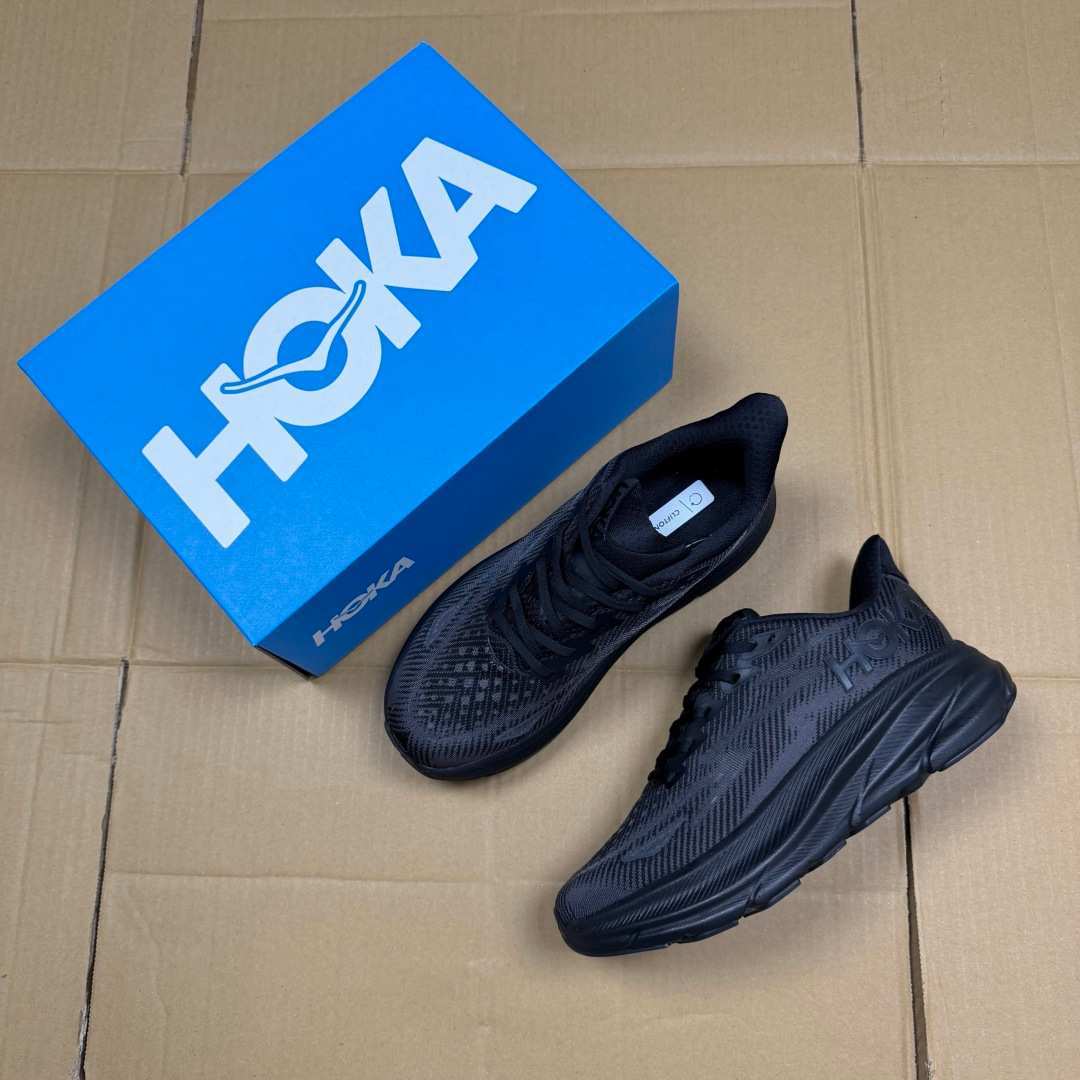HOKA Clifton 9 Black Running Shoe Running Sneakers BS-86881