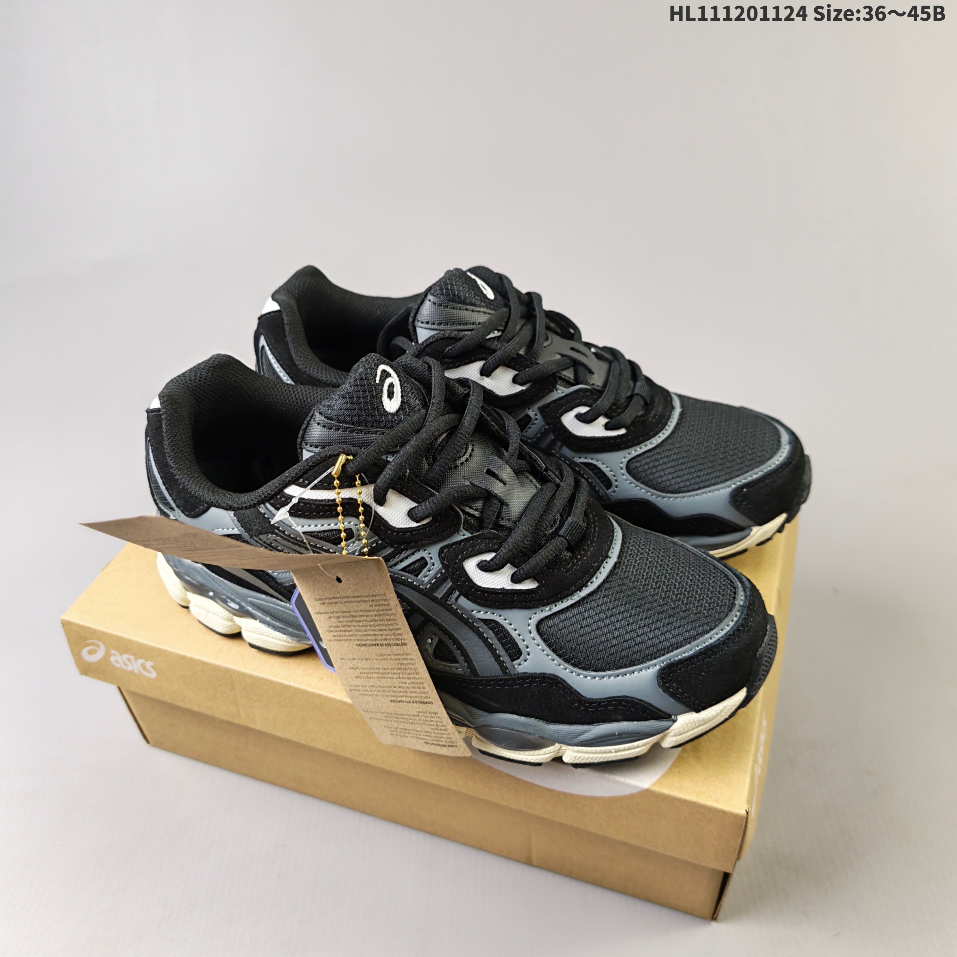ASICS Gel-NYC Black Grey Silver Cream EU 36-45 Running Shoe Running Sneakers - Unisex BS-69240
