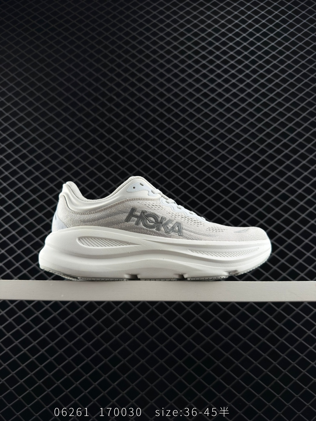HOKA ONE ONE Bondi 9 Off White Light Grey EU 36-45 Running Shoe Running Sneakers - Unisex BS-86583