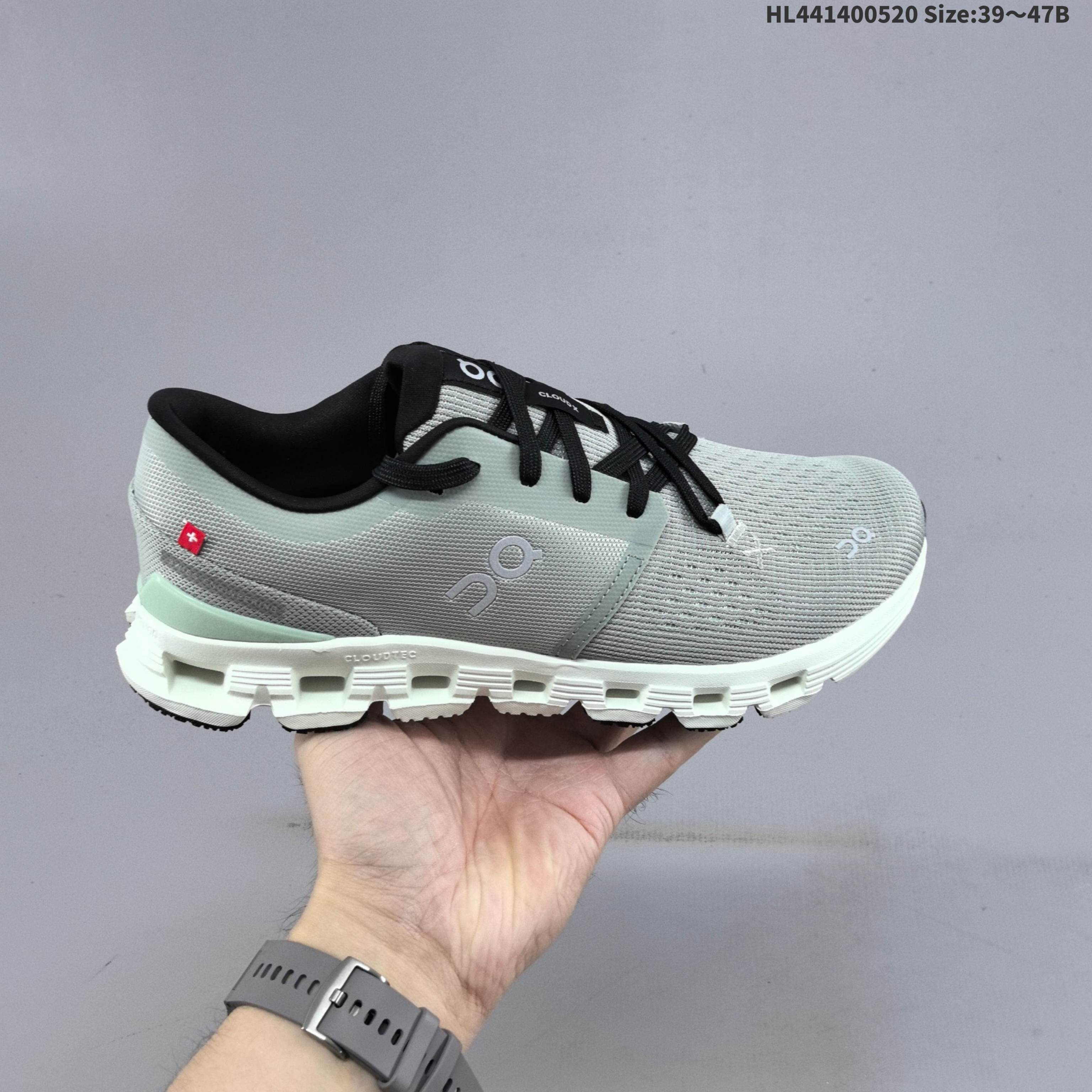 On Cloud X 4 Grey Black Mint White EU 39-47 Running Shoe Running Sneakers Unisex BS-69533