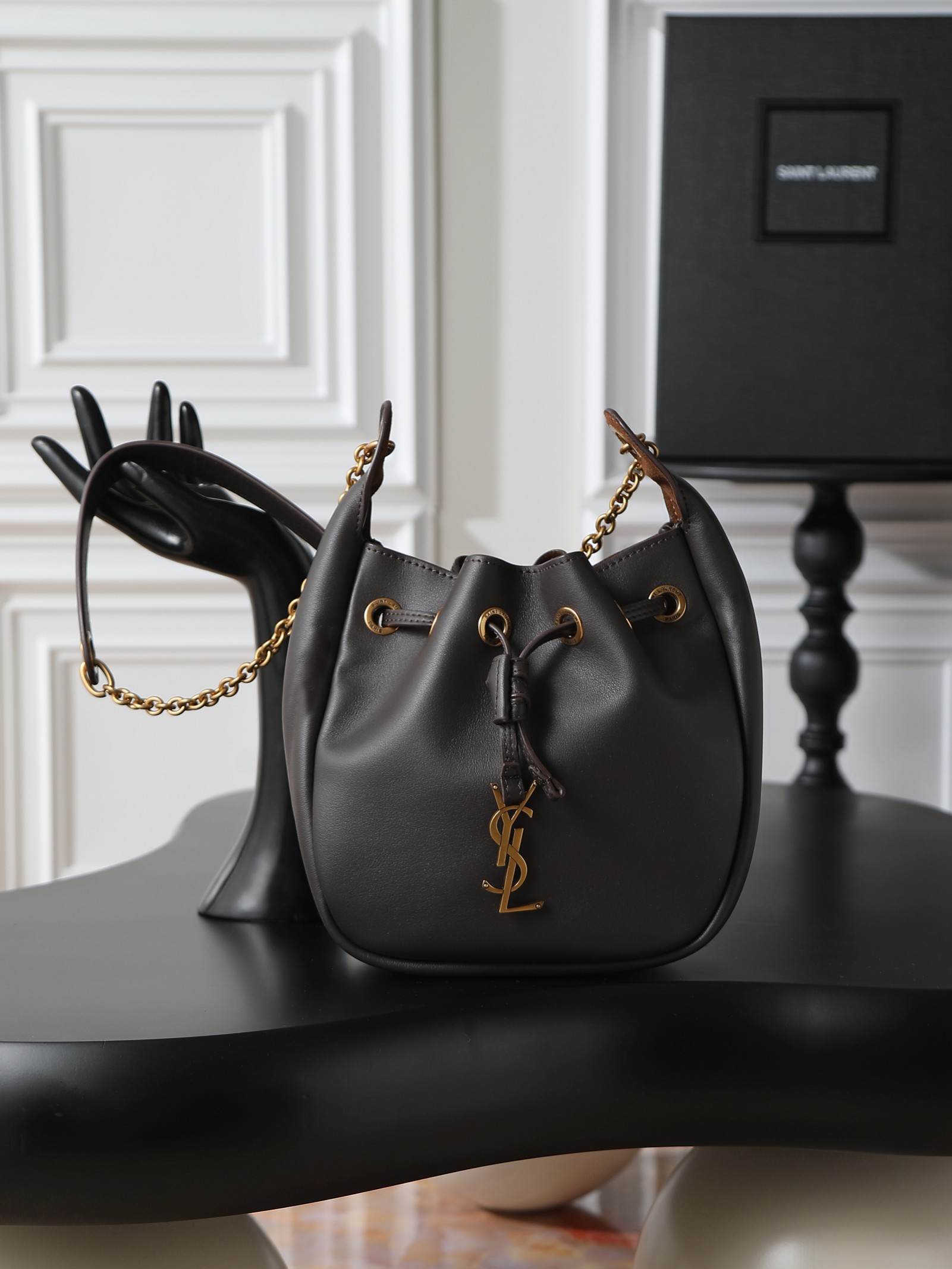 YSL bag YSL Ny Deerskin Bucket Bag