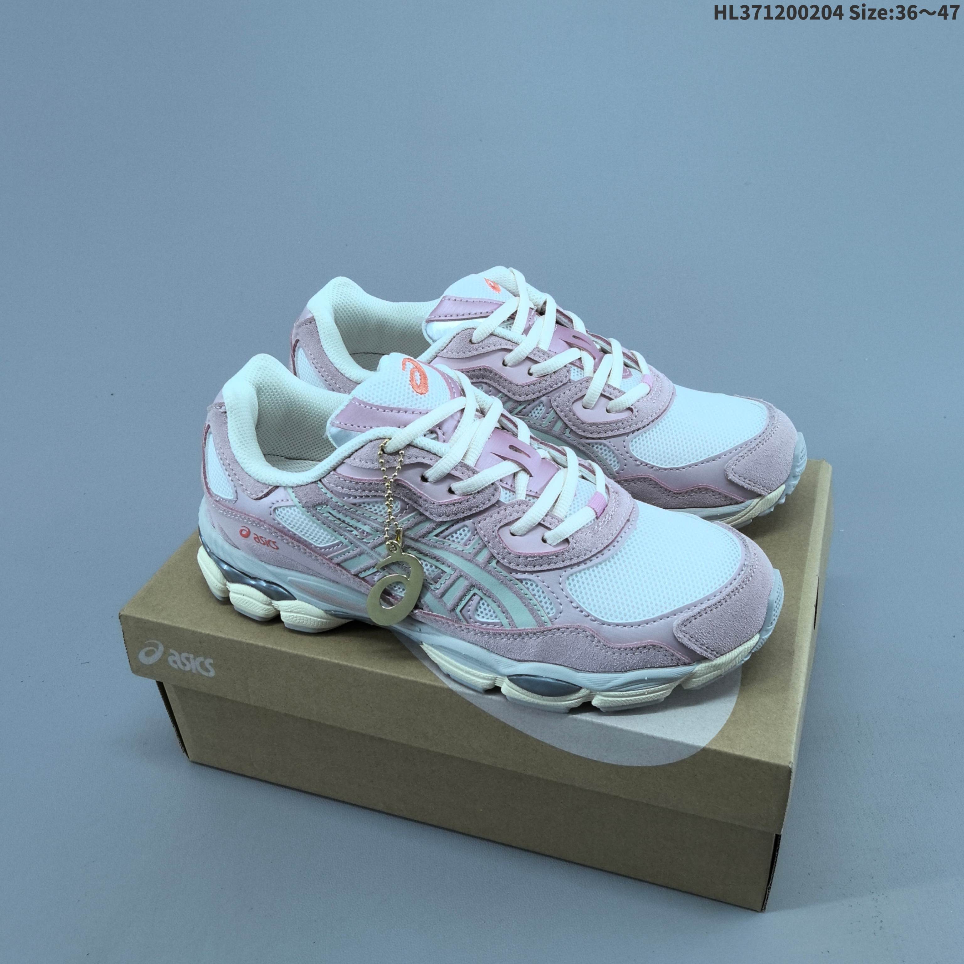 ASICS GEL-NYC White Pink Silver Cream EU 36-47 Running Shoe Running Sneakers Unisex BS-69021
