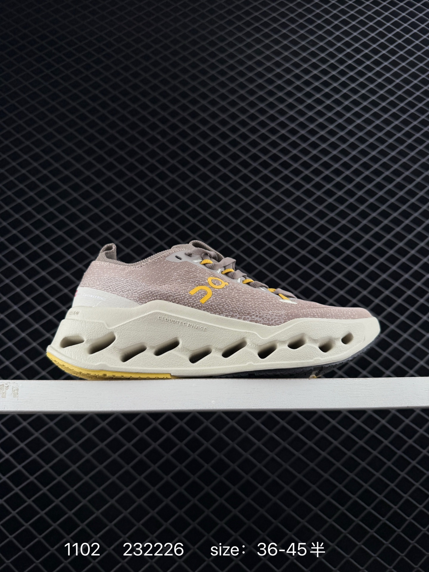 On Cloudsurfer Cloudtec Phase Taupe Cream Yellow EU 36-45 Running Shoe Running Sneakers - Unisex BS-85475