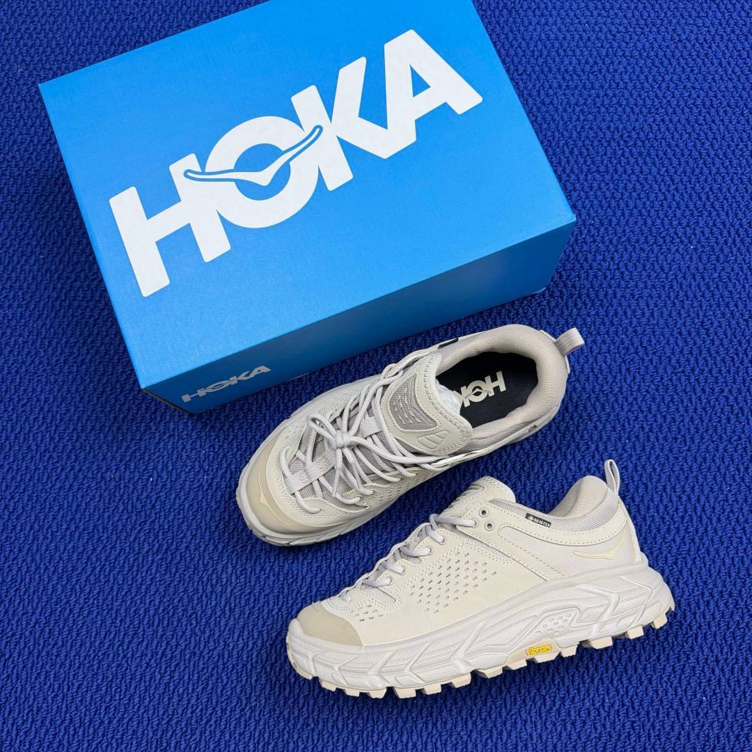 HOKA ONE ONE Tor Ultra 7 Light Beige Off White Trail Shoe Trail Running Sneakers BS-86825