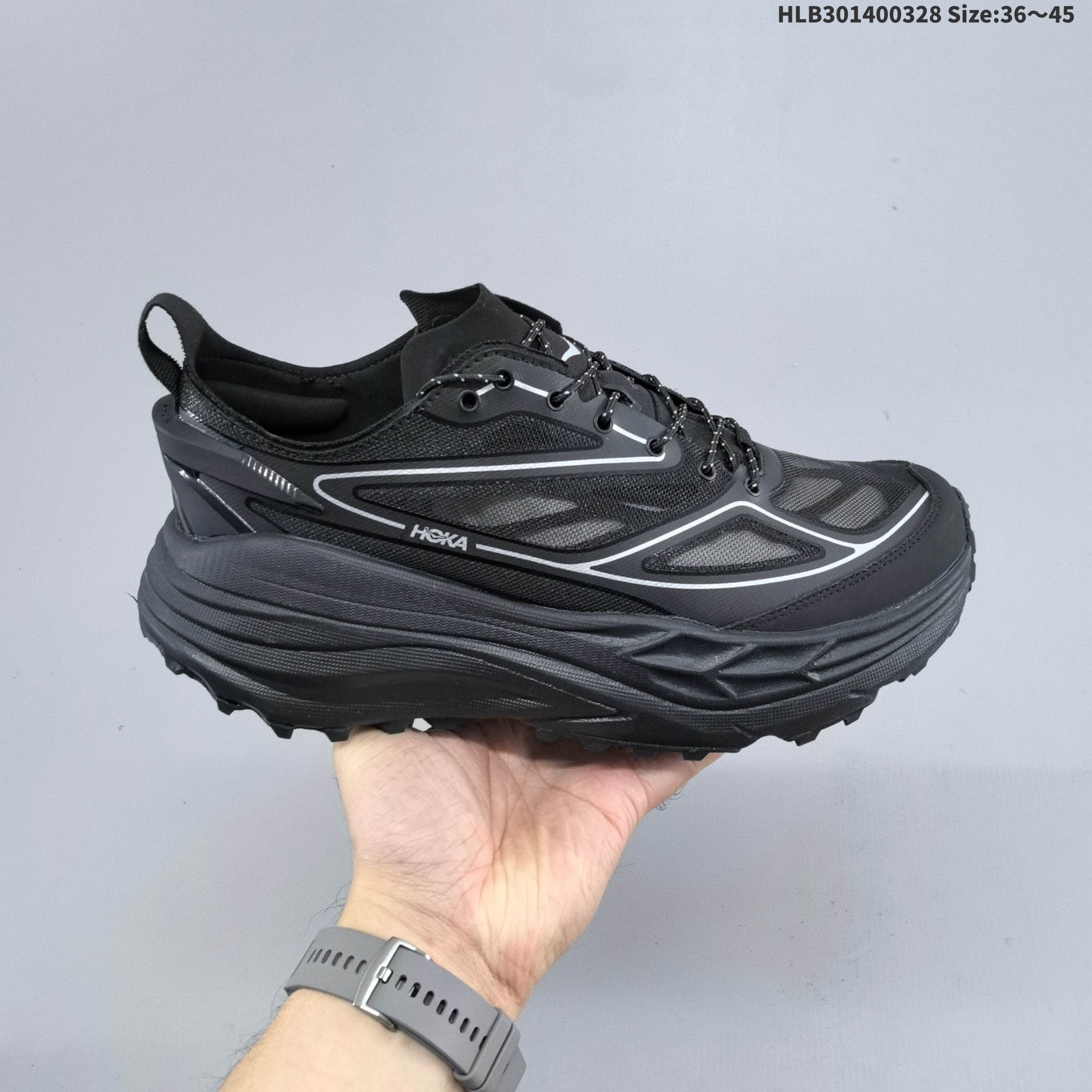 HOKA ONE ONE Stinson 7 Black White EU 36-45 Trail Shoe Trail Running Sneakers - Unisex BS-69370