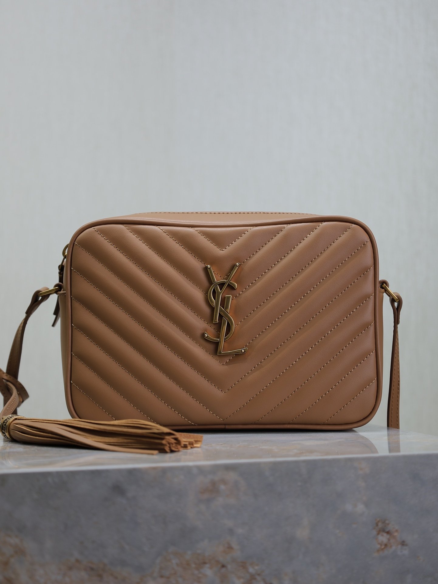 YSL bag caramel color·