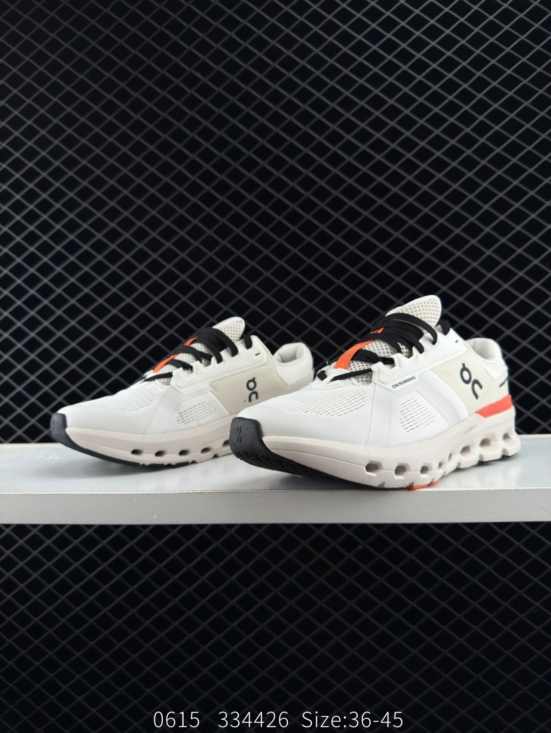 On Cloudrunner 2 White Cream Black Orange EU 36-45 Running Shoe Running Sneakers - Unisex BS-85555