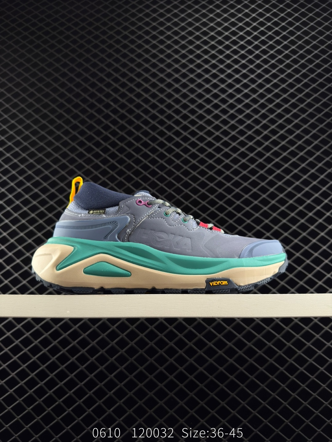 HOKA ONE ONE Kaha 3 Low GTX Grey Teal Beige Navy Yellow EU 36-45 Trail Shoe Trail Running Sneakers - Unisex BS-86611