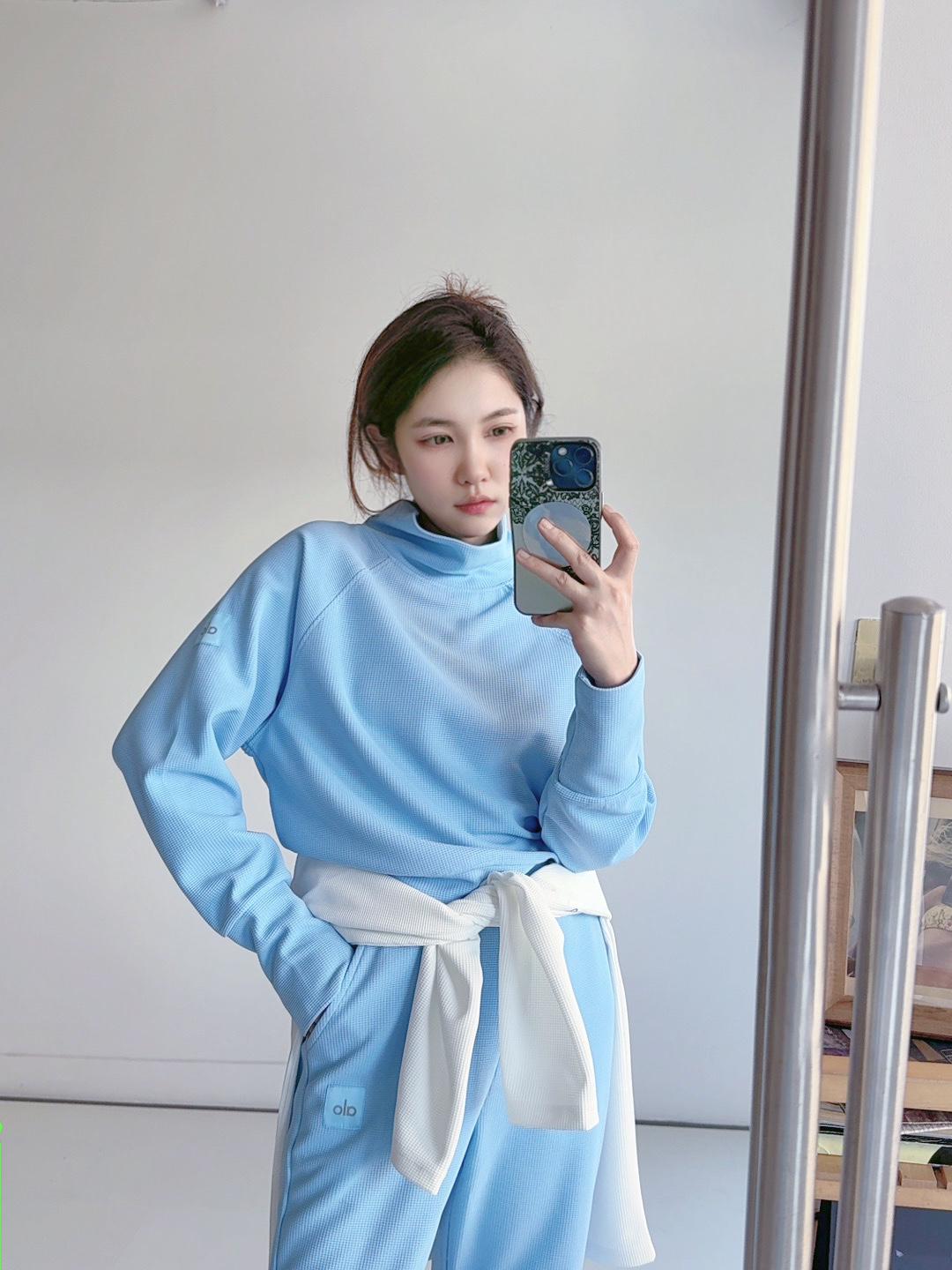 Alo Long sleeve Alo Waffle Weekend Escape Mock Neck Long Sleeve — 1:1 Replica For Sale