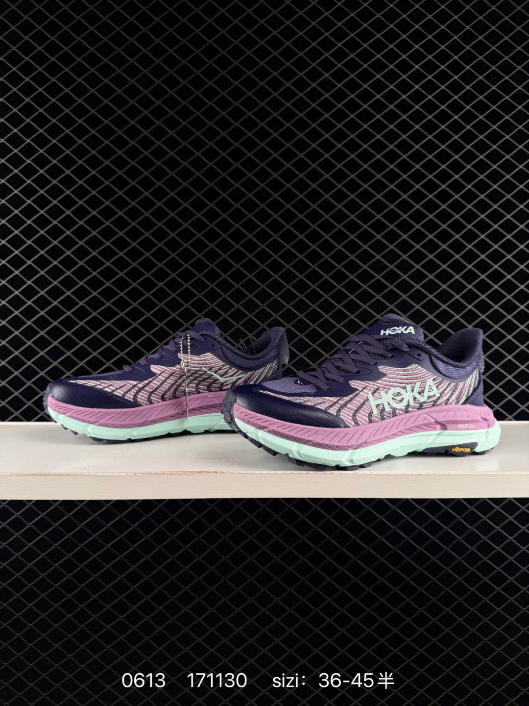 HOKA ONE ONE Mafate Speed 4 Dark Purple Pink Mint EU 36-45 Trail Shoe Trail Running Sneakers - Unisex BS-86199