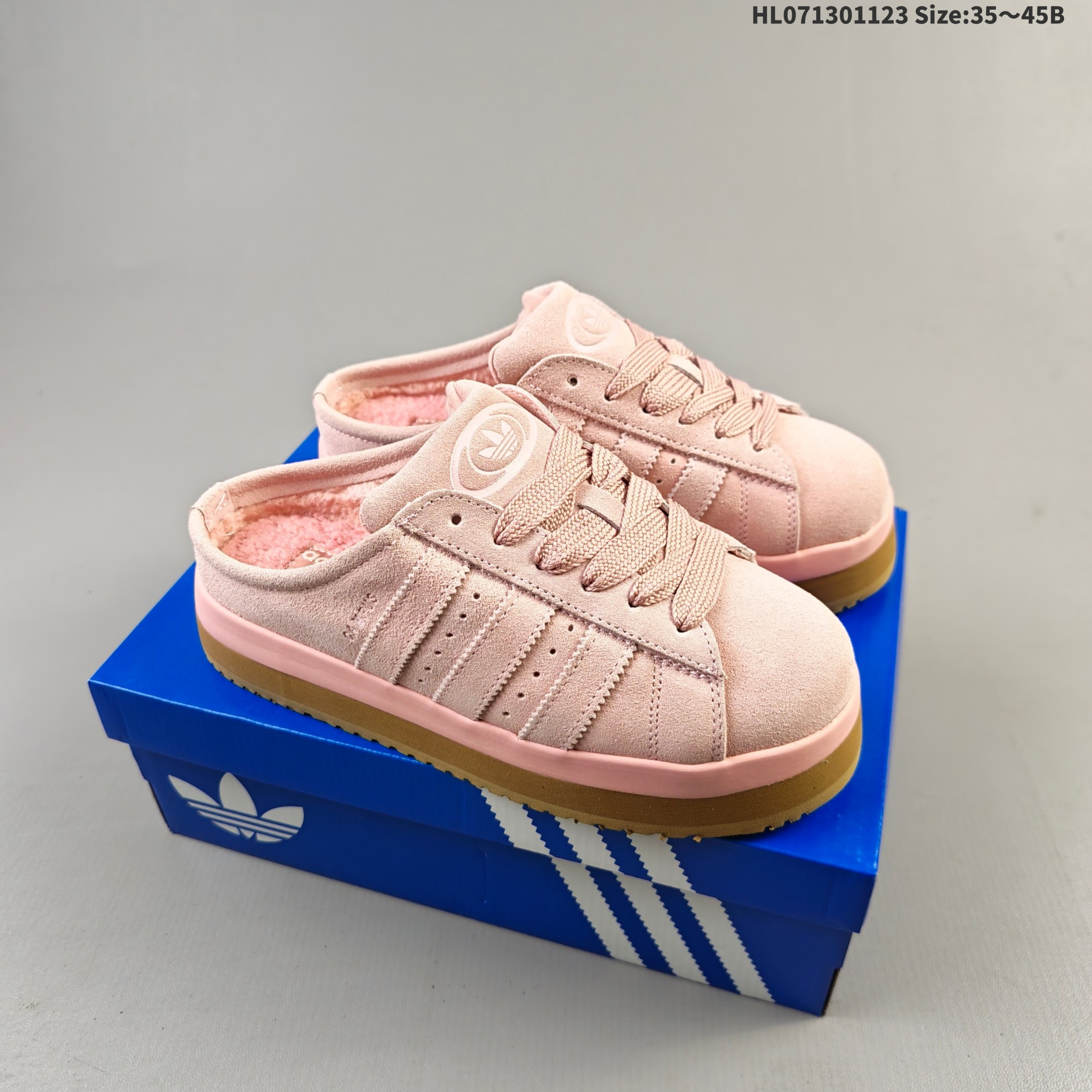 Adidas Campus 00s WTR LO Mule Light Pink Gum Brown EU 35-45 Skate Shoe Unisex BS-65509
