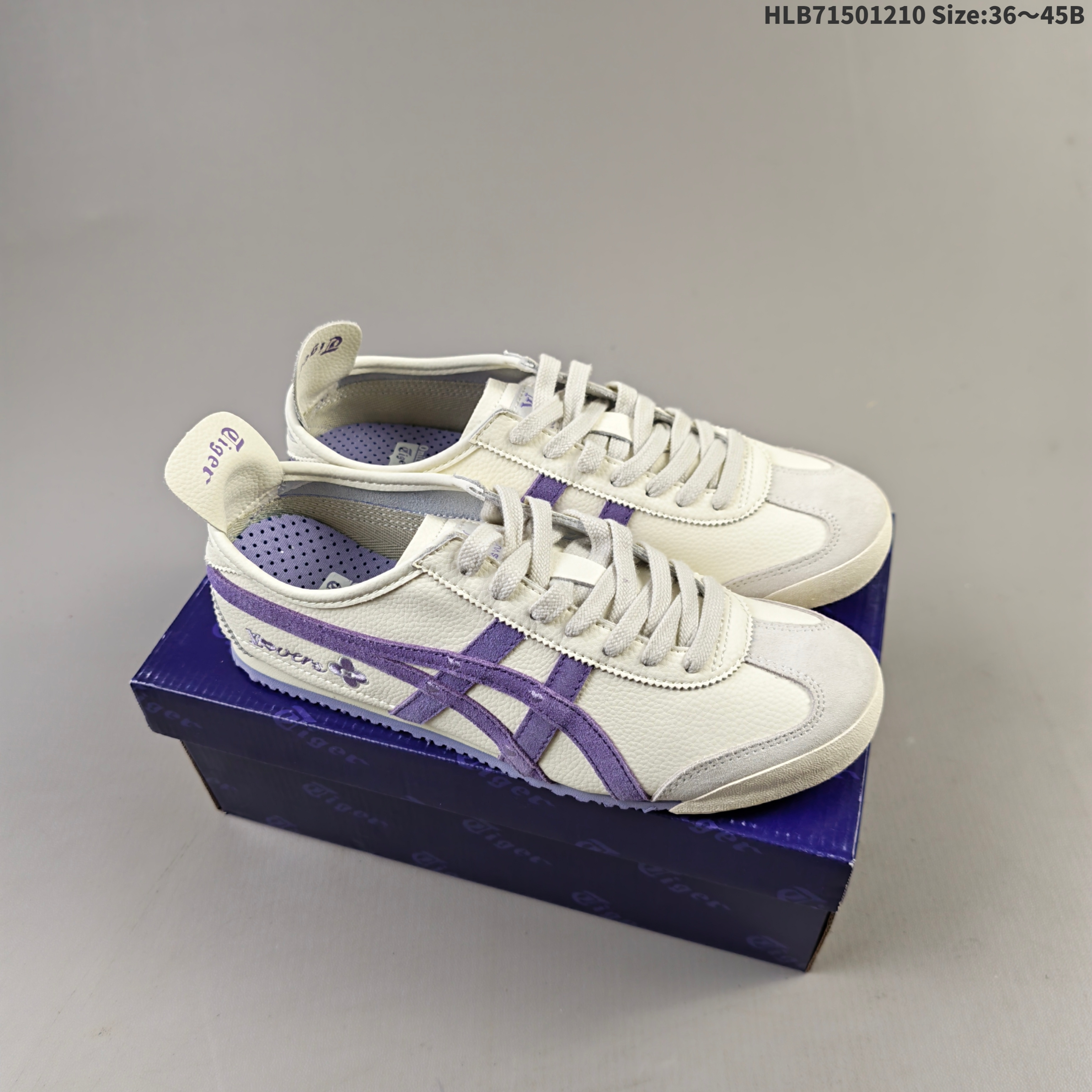 Onitsuka Tiger Mexico 66 Cream White Purple EU 36-45 Sneaker Casual Sneakers - Unisex BS-69171