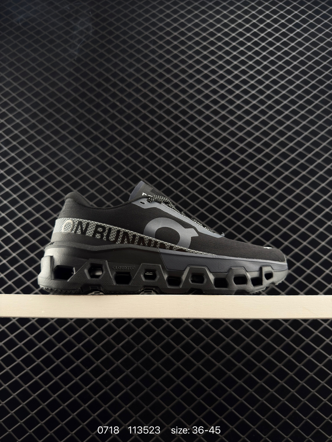 On Running Cloudmonster 2 Black Gray White EU 36-45 Running Shoe Running Sneakers - Unisex BS-85528